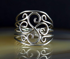 Ring Silber 925 Draht 20,0 mm durchbrochen zart -  verspielt & bezaubernd