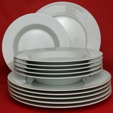 Rosenthal Culture Weiß 12tlg. Speiseservice Speiseteller Suppenteller Porzellan