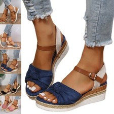 Damen Keilabsatz Peep Toe