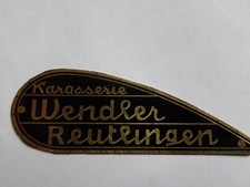 Nameplate Wendler body Porsche