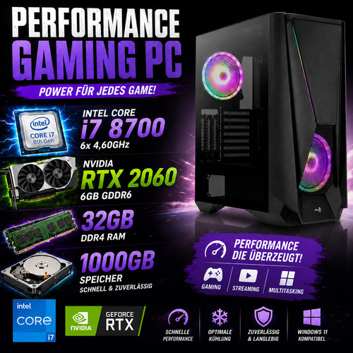 Gaming intel 4 60 ghz - pc,
