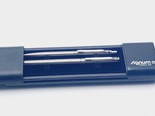 Füller Pelikan Signum Füller Kugelschreiber matt Edelstahl Ca 1980 Mit Box 