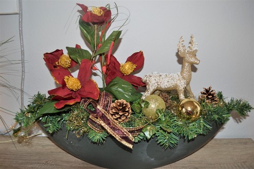 Weihnachtsgesteck rentier - weihnachtsgesteck,
