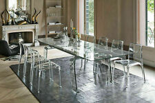CRISTALLO - Moderner Design Glas- Esstisch ausziehbar 200 /300 cm