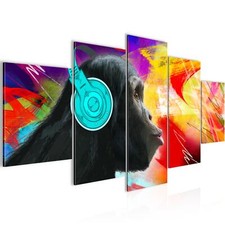 Wandbilder Wohnzimmer XXL Street Art Affe Moderne Bild Musik