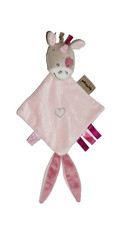 WIE NEU * Nattou Einhorn Jade Herz rosa Schmusetuch Schnuffeltuch Kuscheltuch