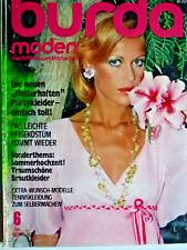 altes Burda Modeheft Ausgabe 6 von 1976  + Schnittmuster, Brautmode Brautkleider