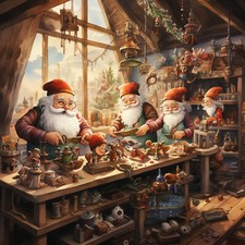 Wandbild Weihnachtswerkstatt Wichtel Elfen Deko Bild Weihnachten Wandfliese