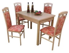 5tlg. Tischgruppe, Essgruppe 5tlg. In 2 Farben, Esstisch ausziehbar