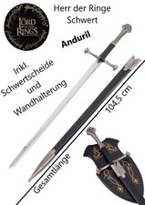 NEU Herr der Ringe Schwert Anduril 104cm groß für Cosplay Sammler Fans LOTR NEW
