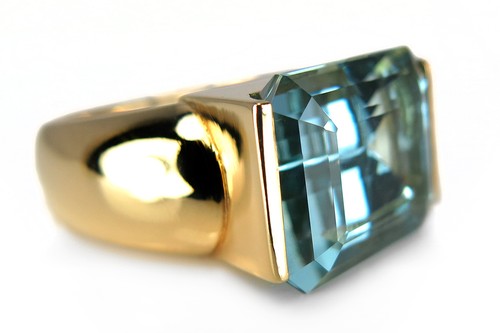 Ring mit aquamarin - mit, 15