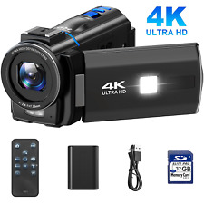 Videokamera 4K Touchscreen 48MP Camcorder 16X Digitalzoom IR Nachtsichtkamera DE