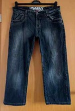 SAVVY DENIM JEANS HOSE Größe W34/L25 in Anthrazit-Blau