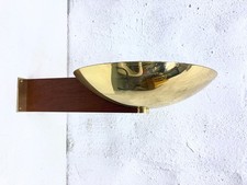 Bauhaus Wandleuchte aus Messing und Holz von Tecnolumen Design Eckhart Muthesius