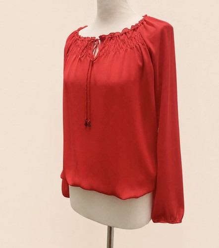 Rote esprit chiffon bluse - rote,