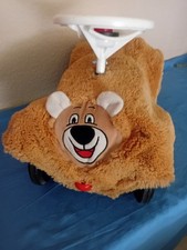 Bobby Car -Rot- Mit Sitzbezug braun-Teddyfell Bezug