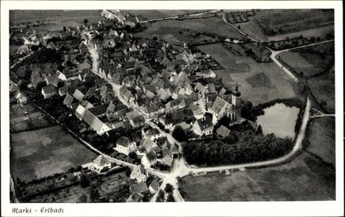 Markt erlbach in - ak,