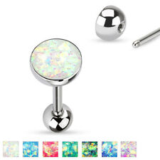 Zungenpiercing Opal Imitat