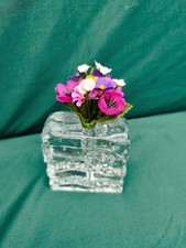 Vase Eisglas Glasvase 70 Jahre