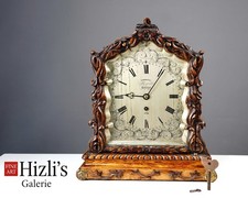 BRACKET CLOCK FLORAL CONNELL S3 CHEAPSIDE LONDON KAMINUHR TISCHUHR