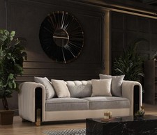 Weißer Dreisitzer Luxus Couch