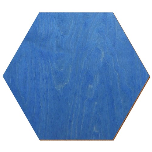 Holz hexagon kornblumenblau - hexagon,