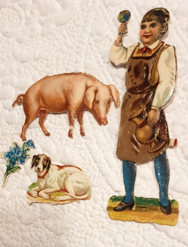 Antike oblaten glanzbilder - antike,