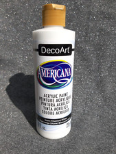 DecoArt Americana Acrylfarbe 236ml verschiedene Farben DA01 Snow (Titan) White