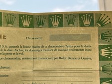 Rolex Blanko Holgramm Garantie