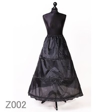 schwarz Reifrock Petticoat Unterrock Gr.32-58 S-XXXL mit 2 od. 3 Ringe Lafairy