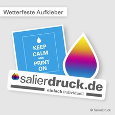 Aufkleber drucken - wetterfest und UV-beständig - individuelle Größen und Formen