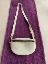Schicke Umhängetasche Unisex Veloursleder Creme Neu Aus Ibiza Gr.S
