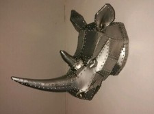 Wanddeko Polyresin Rhino