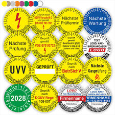 Prüfplaketten DIN VDE DGUV UVV Leitern Tritte Regal Prüfung Jahresplaketten AS1