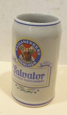 Salvator Paulaner-Thomasbräu München  1 .Liter Steingut Bierkrug  H.18,5cm