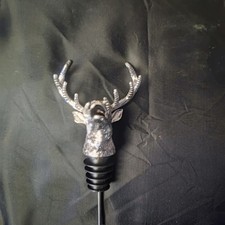 Jägermeister Ausgießer Dosierer Hirschkopf  Aufsatz Metall Silber 