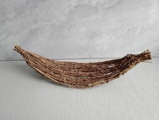 Schale Holz Deko Schiffchen Tischschale Landhaus Korkenzieherweide Natur L 38cm