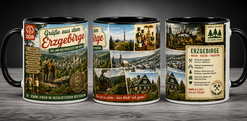 Ddr tasse erzgebirge - ddr, schwarz