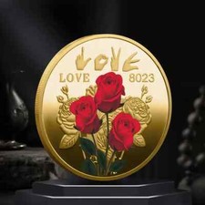 Medaille LOVE Rote Rose