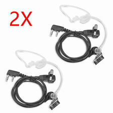 2 Funkgerät Headset Security Schallschlauch Ohrhörer 2 Pin Kopfhörer für Kenwood