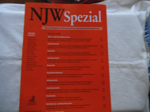 Zeitschrift njw spezial die - zeitschrift:,