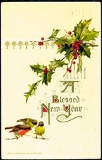 Neujahr 1914 JOHN WINSCH ART NEW YEAR Alte Postkarte Präge Ak No.337