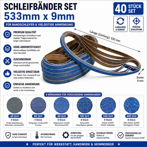 Stück schleifband x - 40,