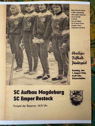 Ddr oberliga empor rostock - , sc