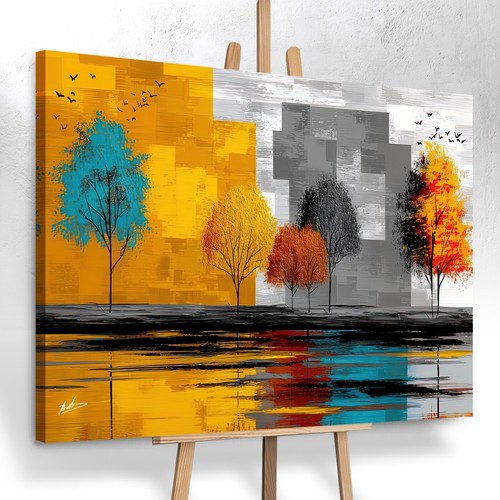 Leinwand bild abstrakt bäume - bild,