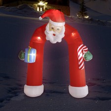 Aufblasbarer Weihnachtsbogen ca. 245 x 90 x 285cm 5 LED Weihnachtsdeko outdoor