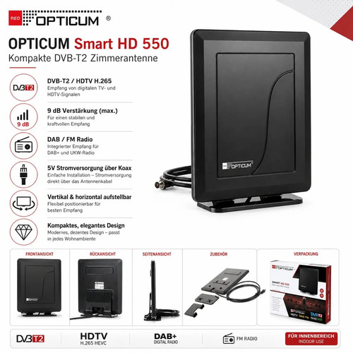 Opticum smart 550 dvbt2 - opticum, hd