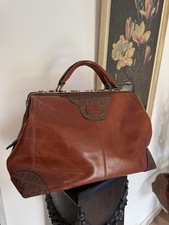 L'Artigiano Vintage Ledertasche Arzttasche Braun Echt Leder