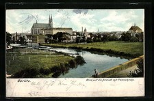 Görlitz, Blick auf die Altstadt mit Peterskirche, Ansichtskarte 1906 