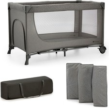 KINDERKRAFT Baby Kinder Reise Beistell Bett JOY 2 dark grey Tragetasche 129x62cm